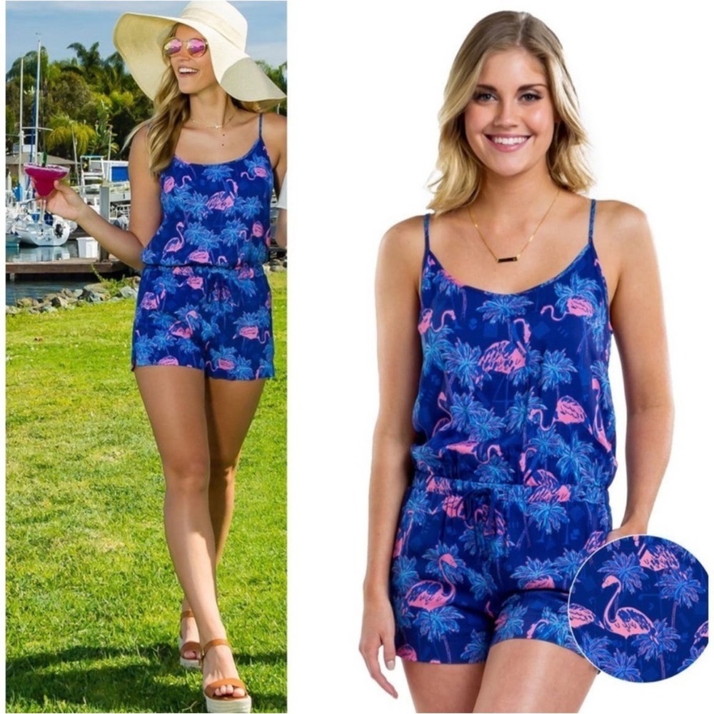 NWT Tipsy‎ Elves Flirty Flamingos Romper